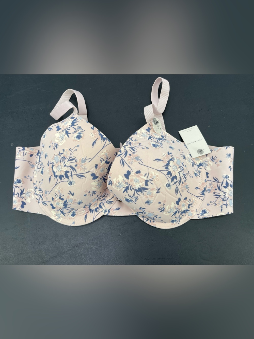 ⭐️Lucky Brand Pink Floral Longline Bandeau Bra